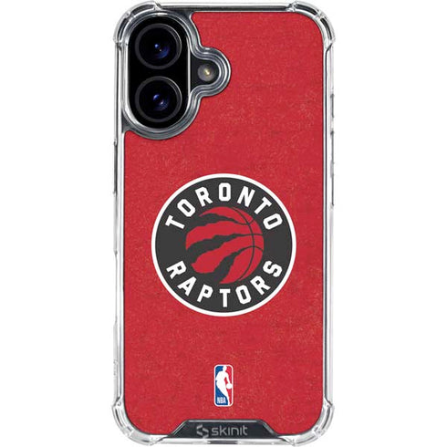 NBA Toronto Raptors Distressed iPhone 16 Clear Case